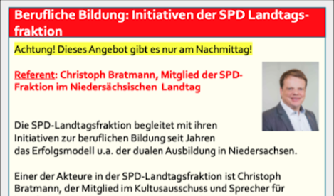 Berufliche Bildung: Initiativen der SPD Landtagsfraktion